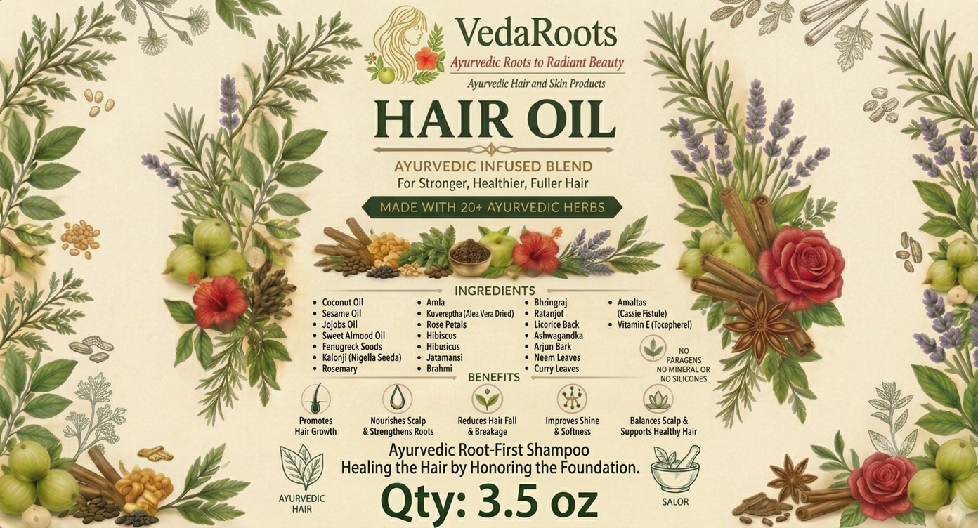 Herbal Hair Oil for Silky, Frizz-Control Hair