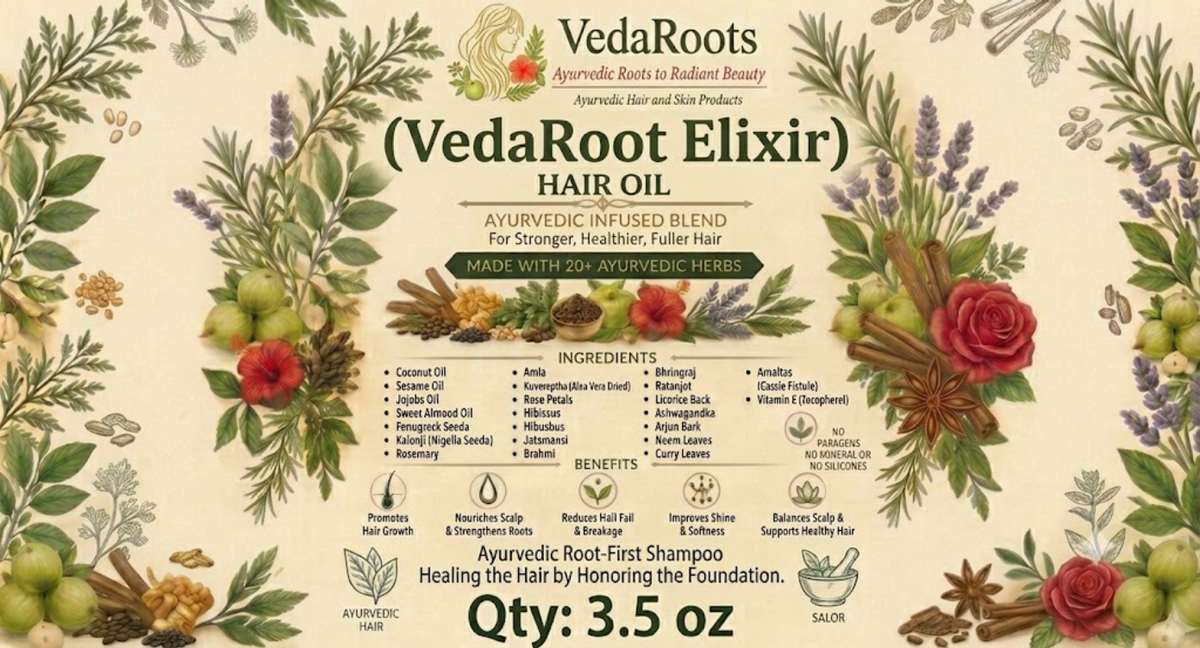 Herbal Hair Oil for Silky, Frizz-Control Hair