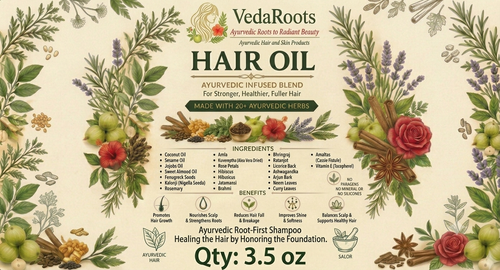 Herbal Hair Oil for Silky, Frizz-Control Hair